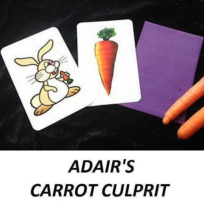 CARROT CULPRIT JUMBO SIZE ADAIRS AWESOME AMAZING CLOSE-UP CARD MAGIC TRICK