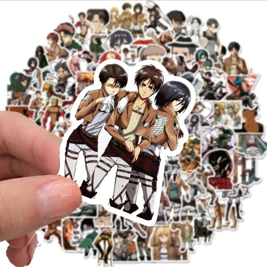 100pc Attack on Titan AOT Phone Laptop XBOX PC PS Decal Anime Sticker Pack