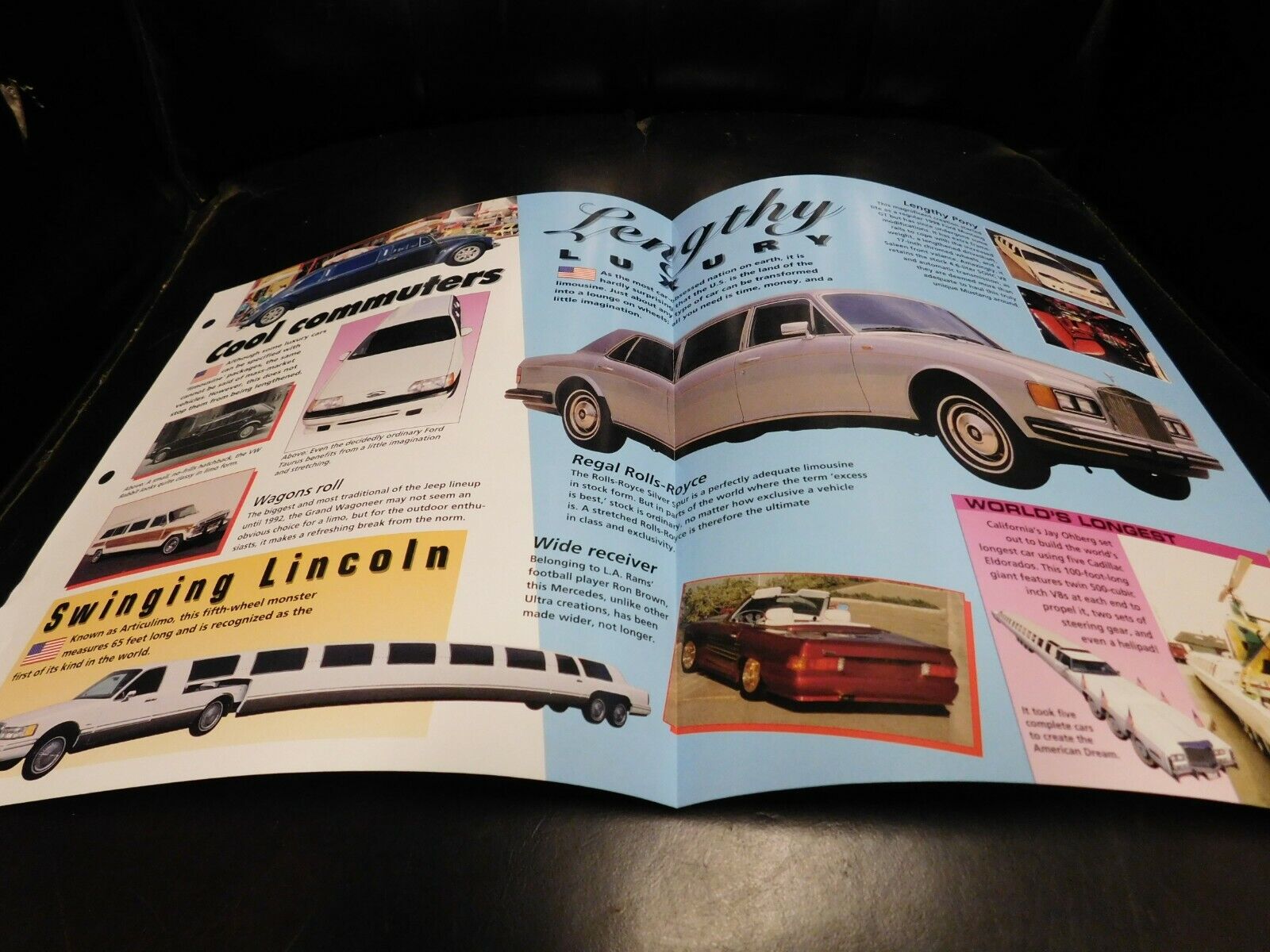 Ultra Luxury 1957 Bel Air Limo, Grand Wagoneer Literature Brochure Photo Poster