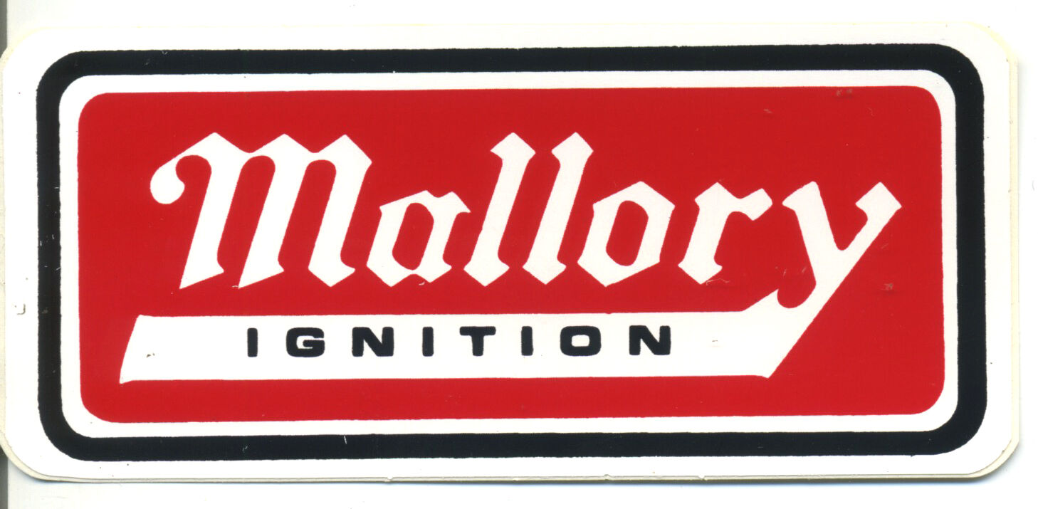Vtg Hot Rod Sticker Mallory Ignition Drag Race Old Stock Speed Shop