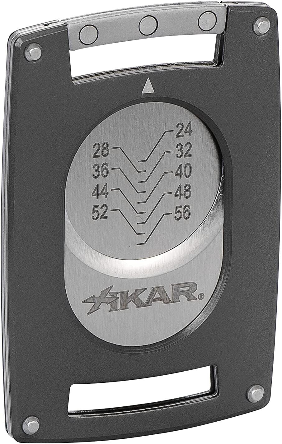 XIKAR Ultra Slim Gunmetal Cigar Cutter, 64 RG, Magnetic Attachment 