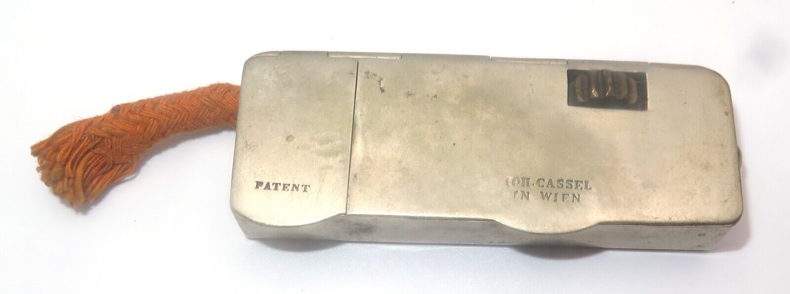 Antique Silver Plated Joh. Cassel en Wien  Tinder Cord Vesta Case Match Safe 43g