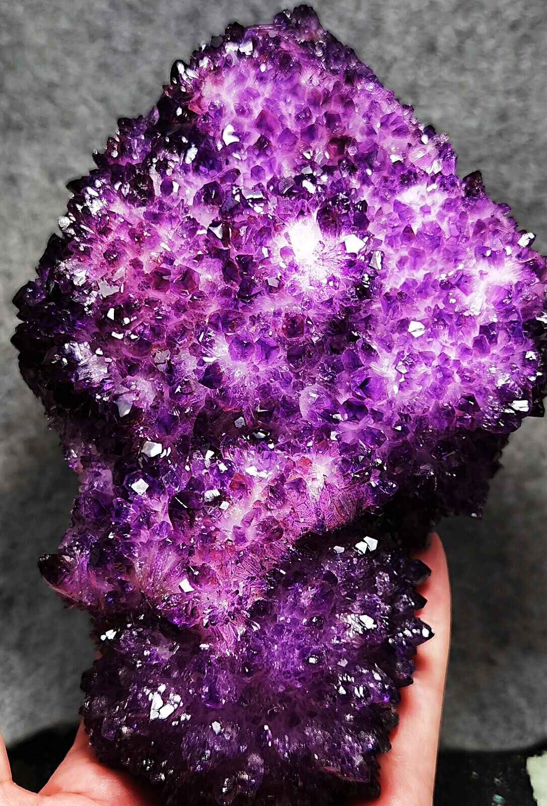 1930g New Find Natural Beatiful Purple Tibetan Quartz Crystal Cluster Specimen