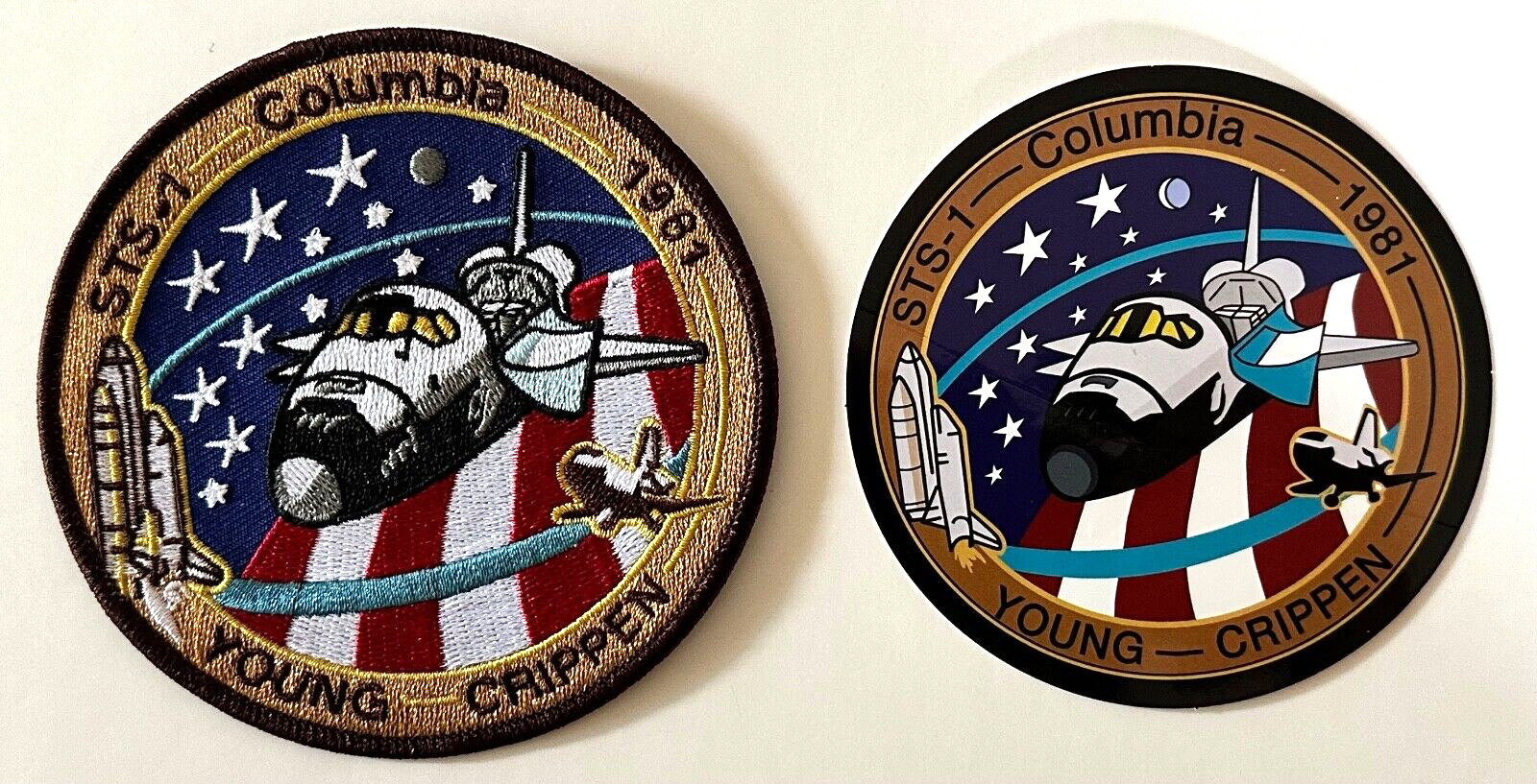 NASA...Columbia Space Shuttle..STS 1 ...First Mission... Patch + Decal