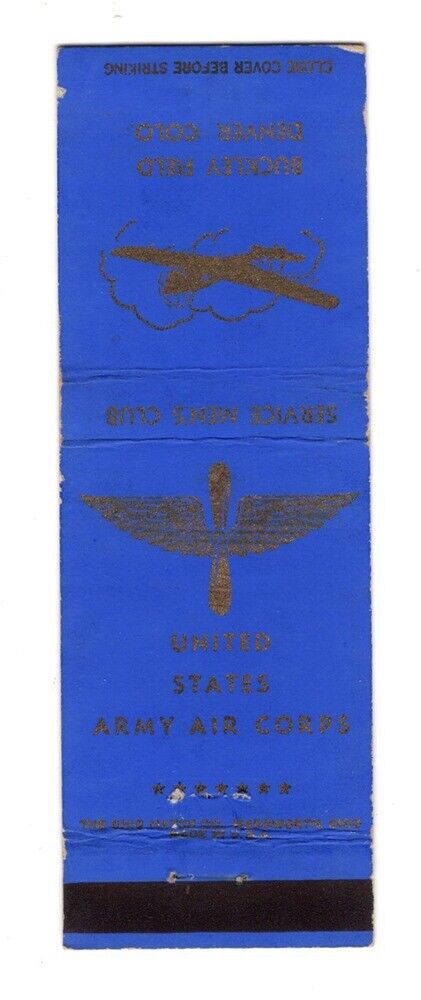 Matchbook: Army Air Corps Service Men's Mess Buckley Field, Colorado 