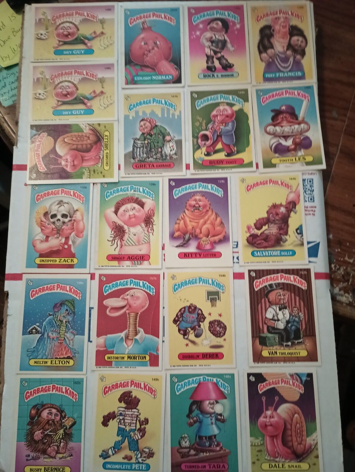21 Early Garbage Pail Kids in Great Condition