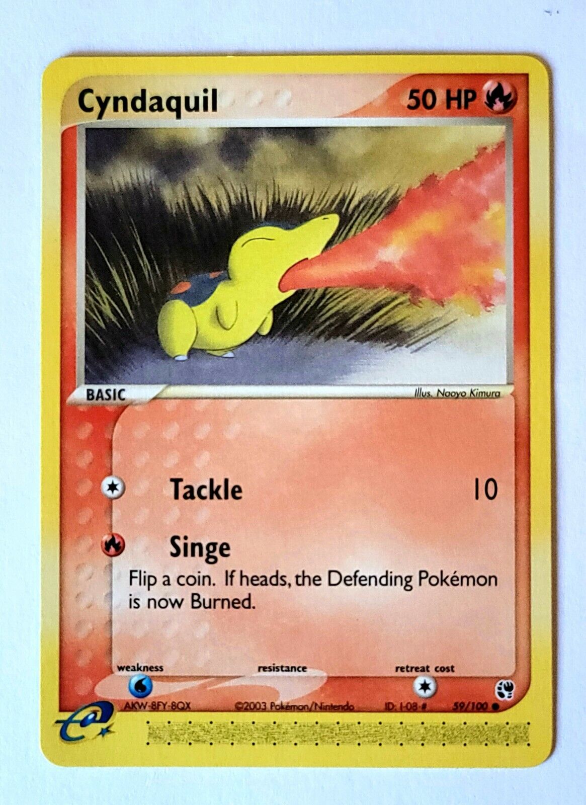 Cyndaquil 59/100 - Regular Common Pokemon Card - EX Sandstorm - NM