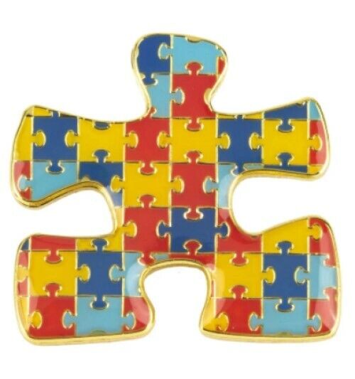 Jigsaw Puzzle Badge Pin Autism Awareness Autistic
