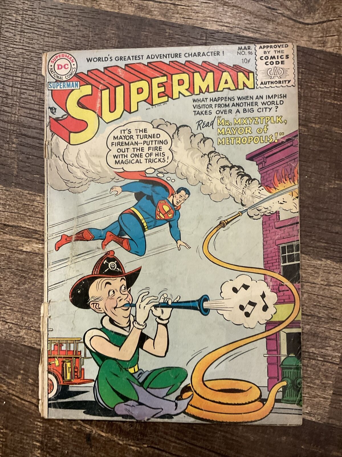 Superman 96 March 1955 VG Mxyztplk 3rd App 1st Code Issue