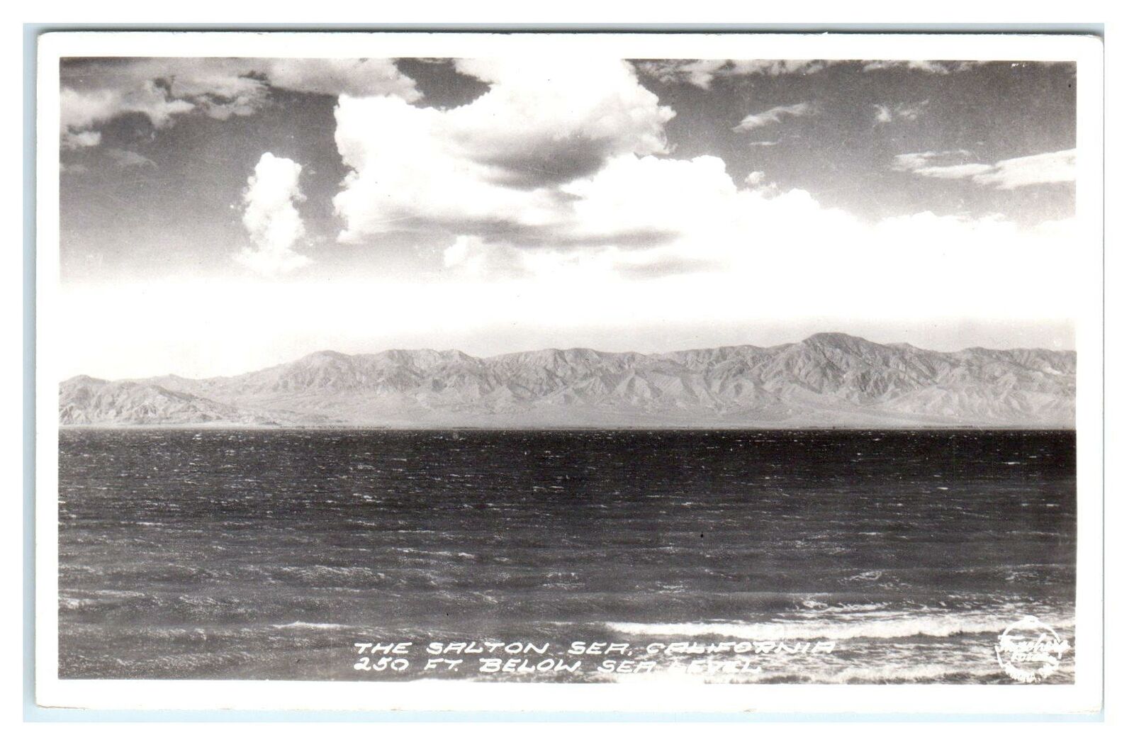 RPPC  SALTON SEA, California CA ~ BELOW SEA LEVEL  Frasher ca 1940s Postcard