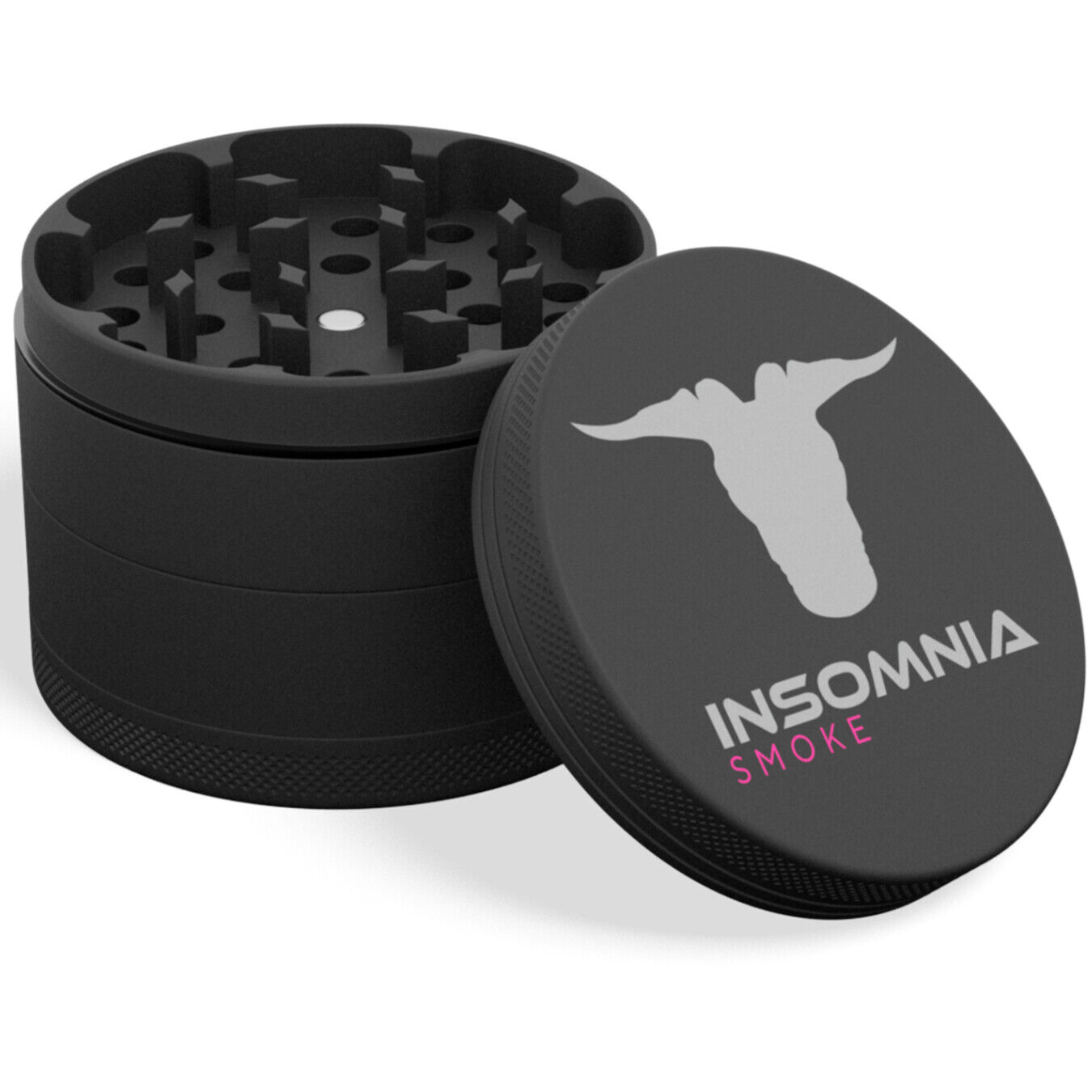 Insomnia Smoke Herb Grinder | non stick 4 piece ceramic grinders raw 2.5 inch