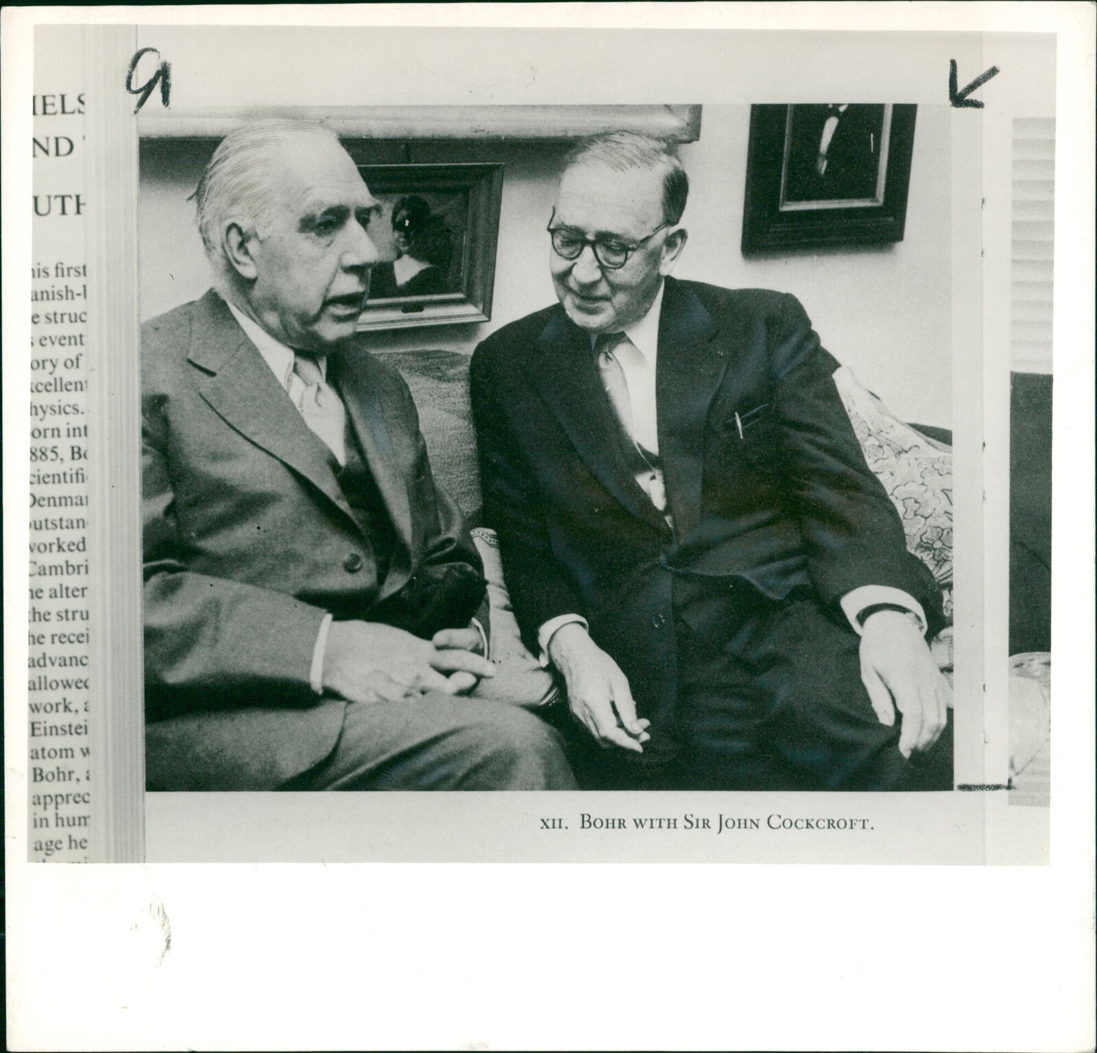 iels Bohr with john cockroft - Vintage Photograph 1251515
