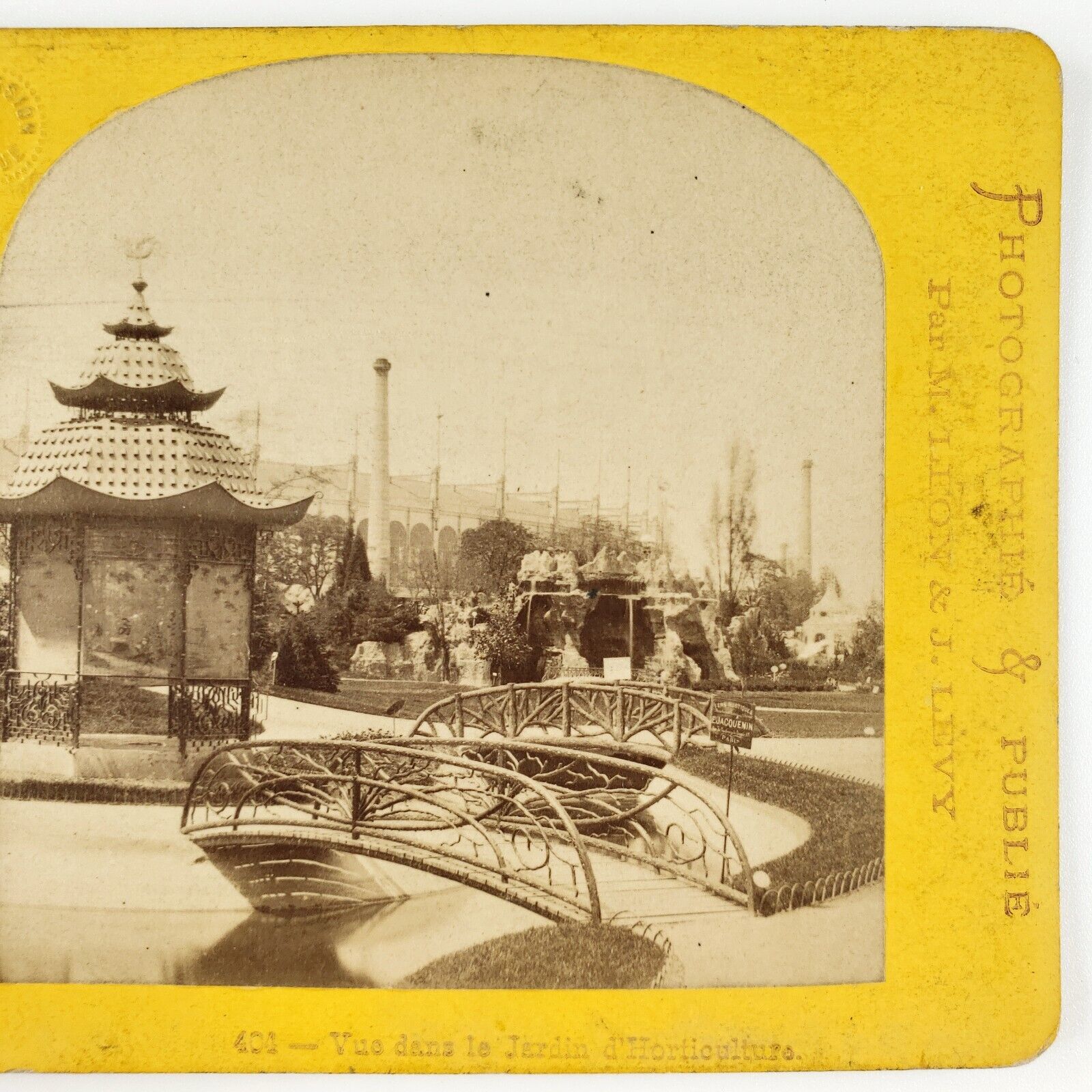 Exposition Universelle Horticultural Garden Stereoview 1867 World's Fair A2273
