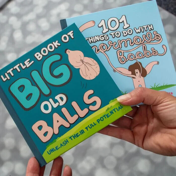 2  Little Books of Big Old Balls & Giant Boobs - Hysterical Gag Joke Adult Gift