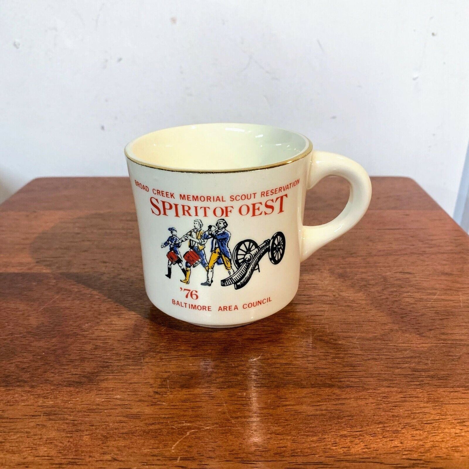 Vintage 1976 Boy Scouts Coffee Mug Made in USA Baltimore Area Council