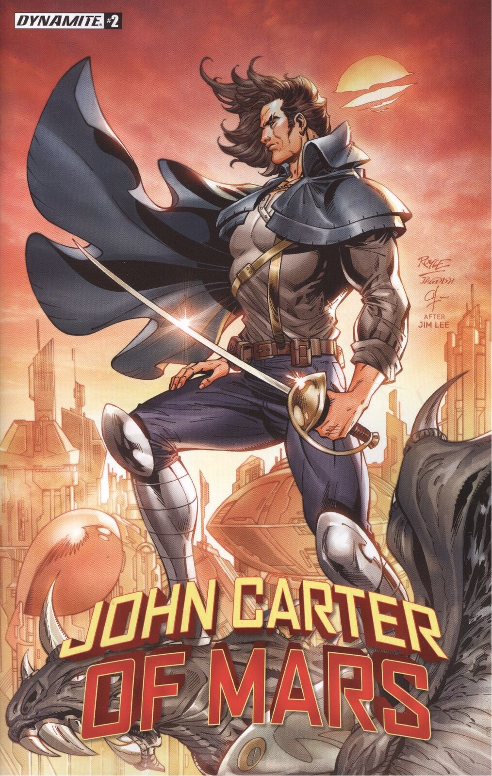 JOHN CARTER OF MARS #2 COVER M BONUS LEE HOMAGE VF/NM DYNAMITE HOHC 2022