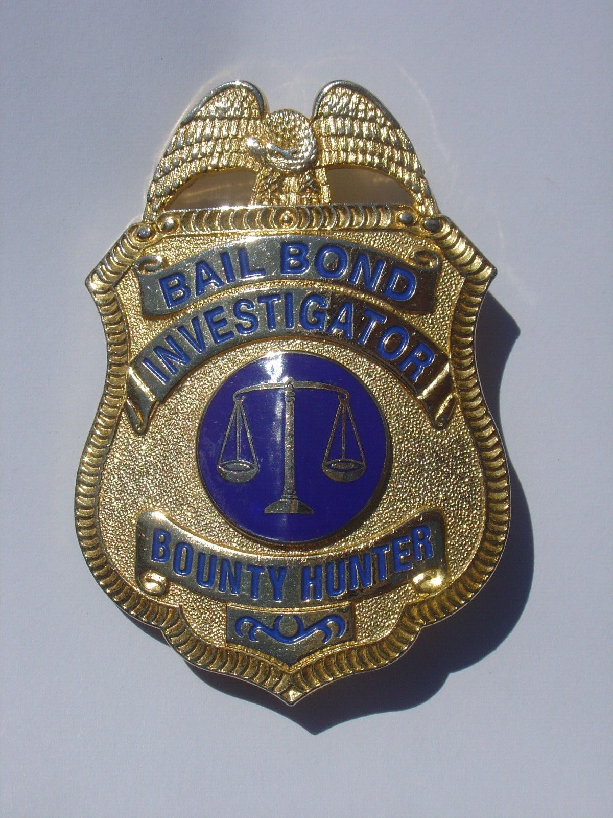 Vintage Obsolete Bail Bond Investigator Bounty Hunter Badge