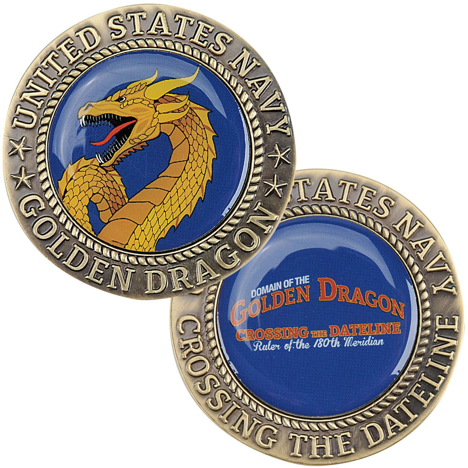 US Navy Golden Dragon Challenge Coin