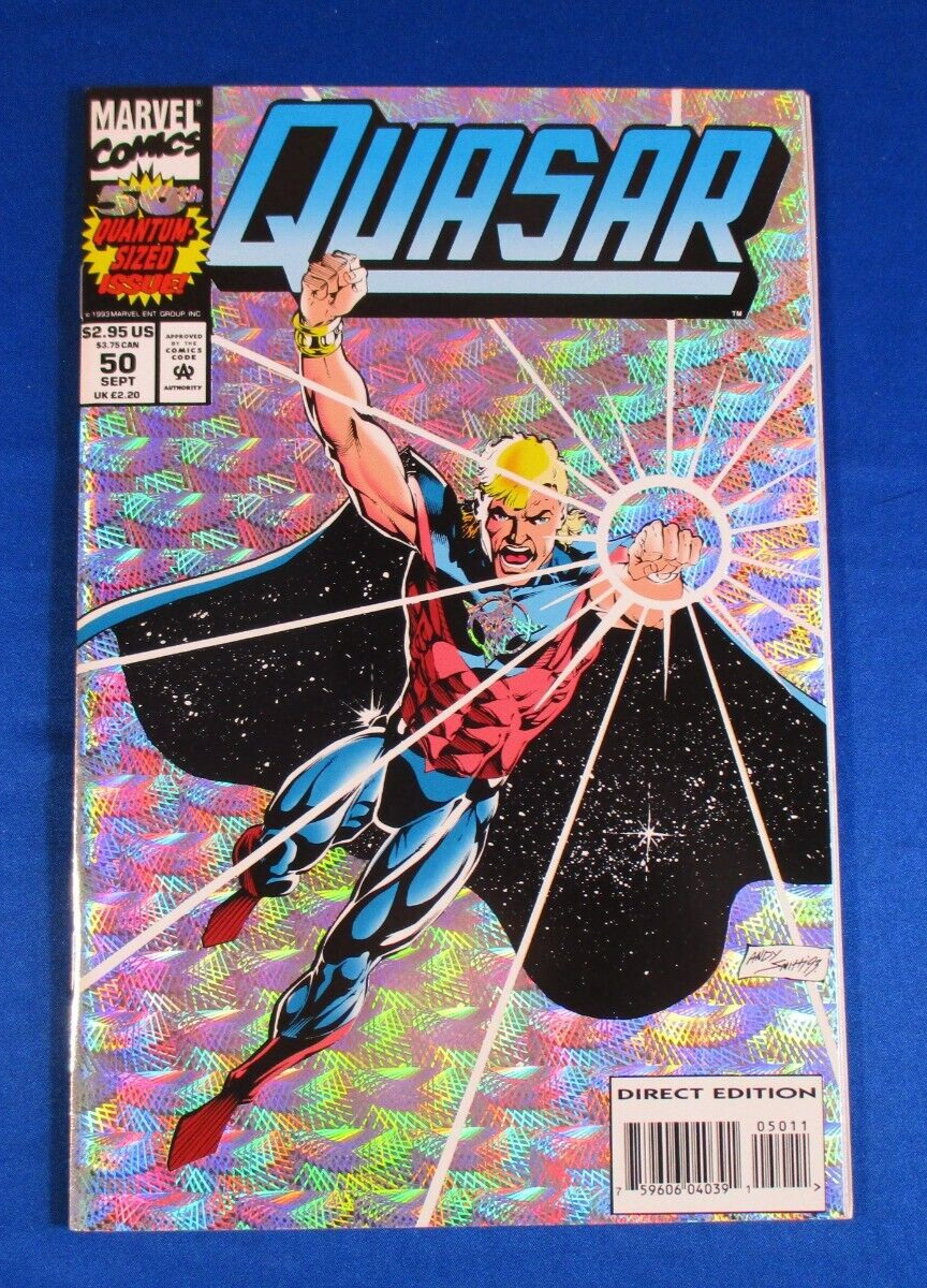 Quasar # 50 Marvel Comics 1993 Foil Cover NM Condition Very Nice Book