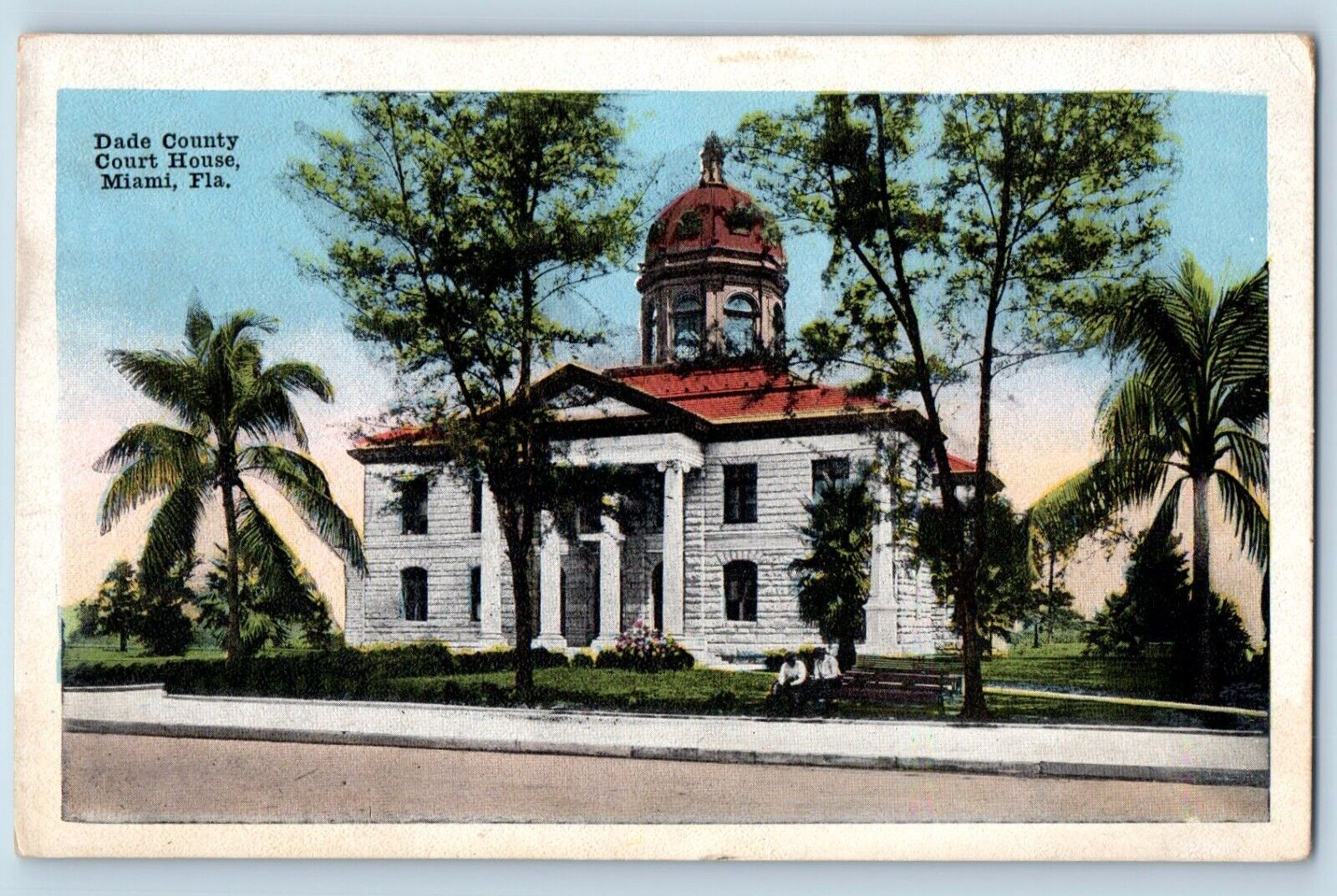 Miami Florida FL Postcard Dade County Court House Exterior c1920 Vintage Antique