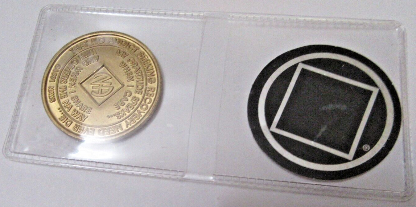 Narcotics Anonymous NA 40 Year Clean Bronze Medallion Recovery Coin Chip Token 