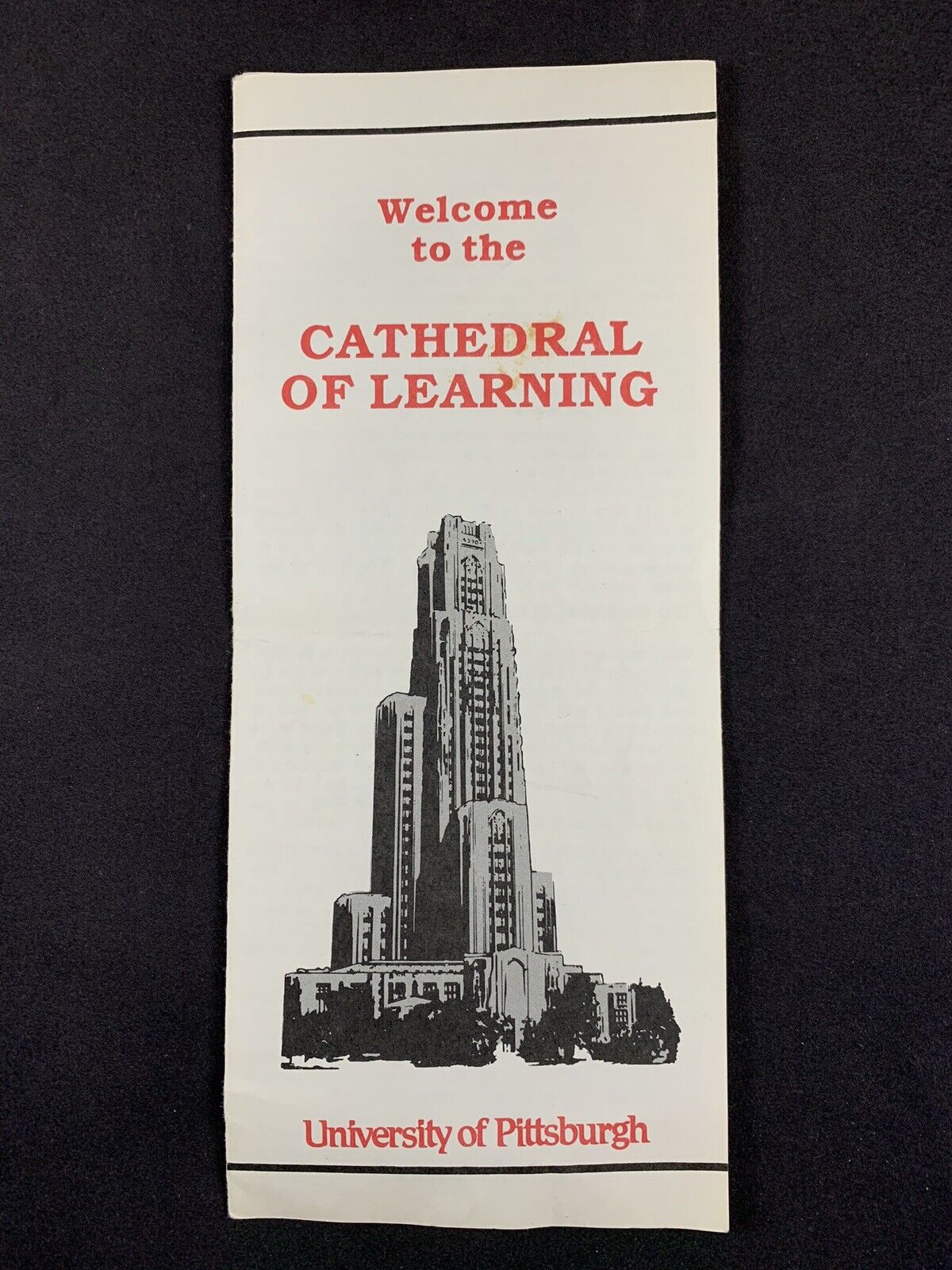 Vintage 1987 Cathedral of Learning University of Pittsburgh Pitt Pamphlet