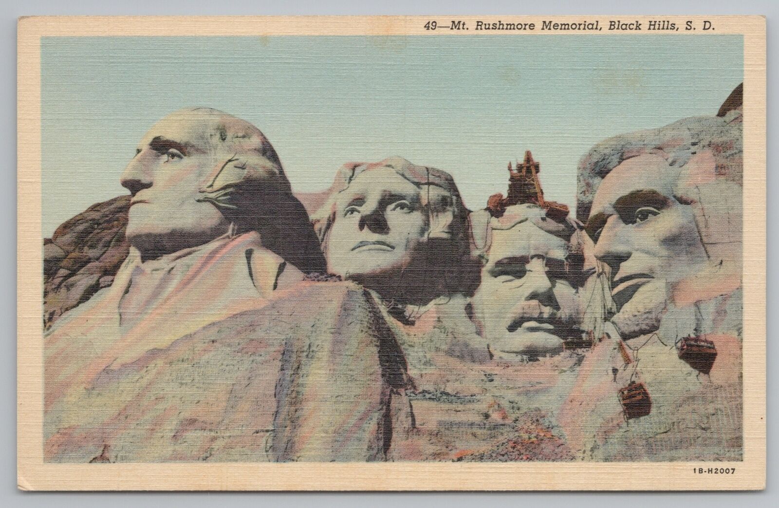 Black Hills South Dakota~Mt Rushmore Memorial~Vintage Postcard