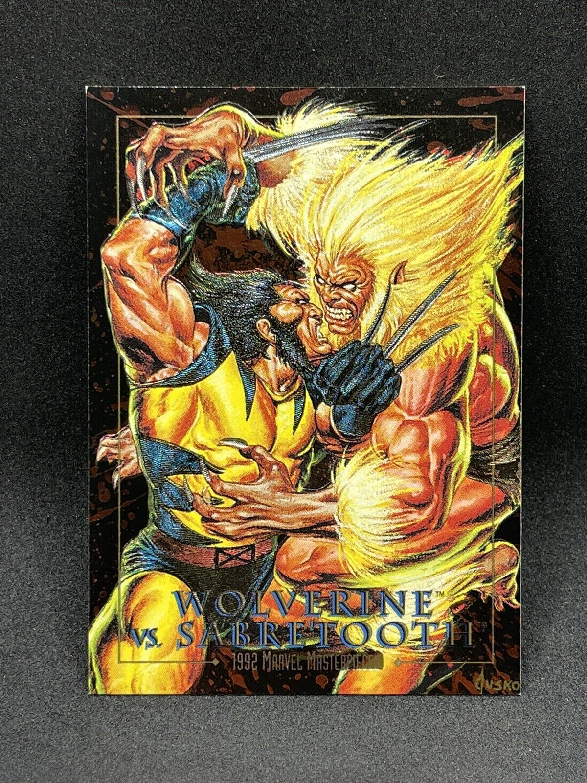 Wolverine vs Sabertooth 1992 Marvel Masterpieces \