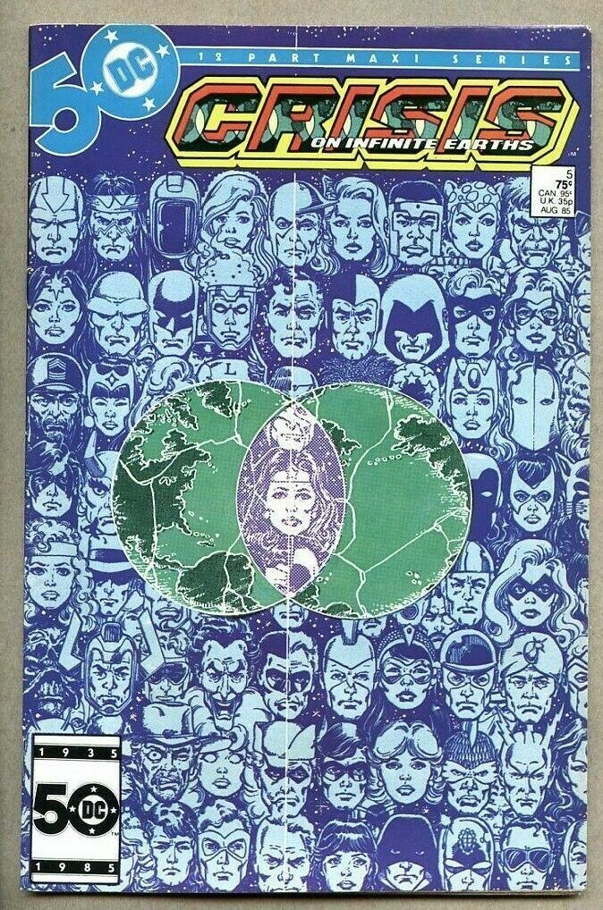 Crisis On Infinite Earths #5-1985 vf- 1st app the Anti-Monitor George Perez