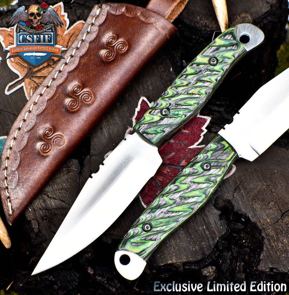 CSFIF Handmade Skinner Knife ATS-34 Steel Hard Wood Sports Limited Edition