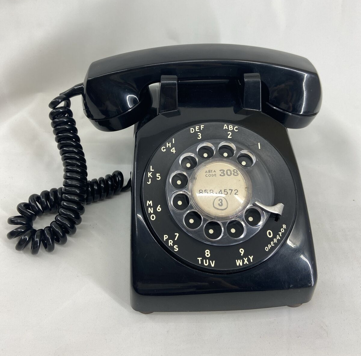 Vintage Stromberg Carlson Model 500D 1978 Black Rotary Dial Desk Telephone