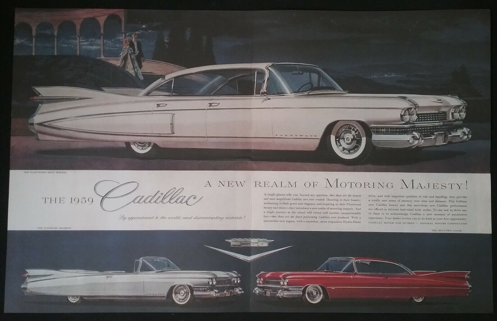  1959 CADILLAC ADVERTISING POSTER ,  AMERICAN CAR HISTORY  (13)