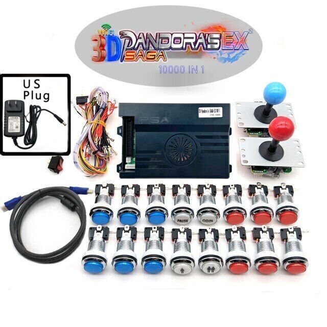 2 Player 10000 IN 1 Pandora Saga EX box 3D DIY Arcade Machine Home Cabinet kit