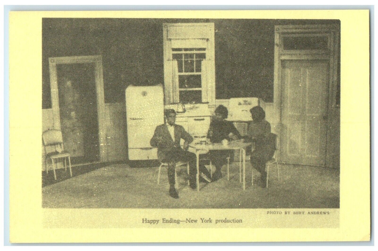 Happy Ending New York Production Douglas Turner Ward Advertising Postcard