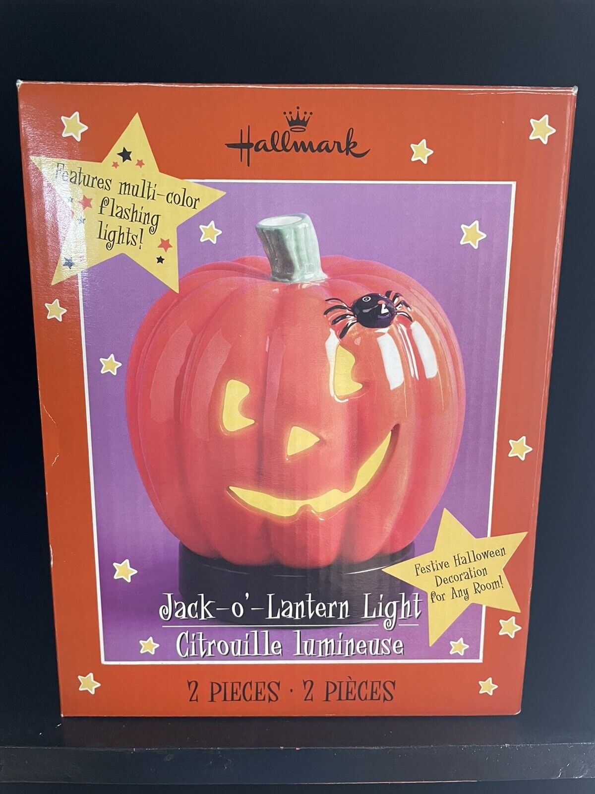 Hallmark Jack-O-Lantern Light with Multi Color Flashing Lights NIB Halloween
