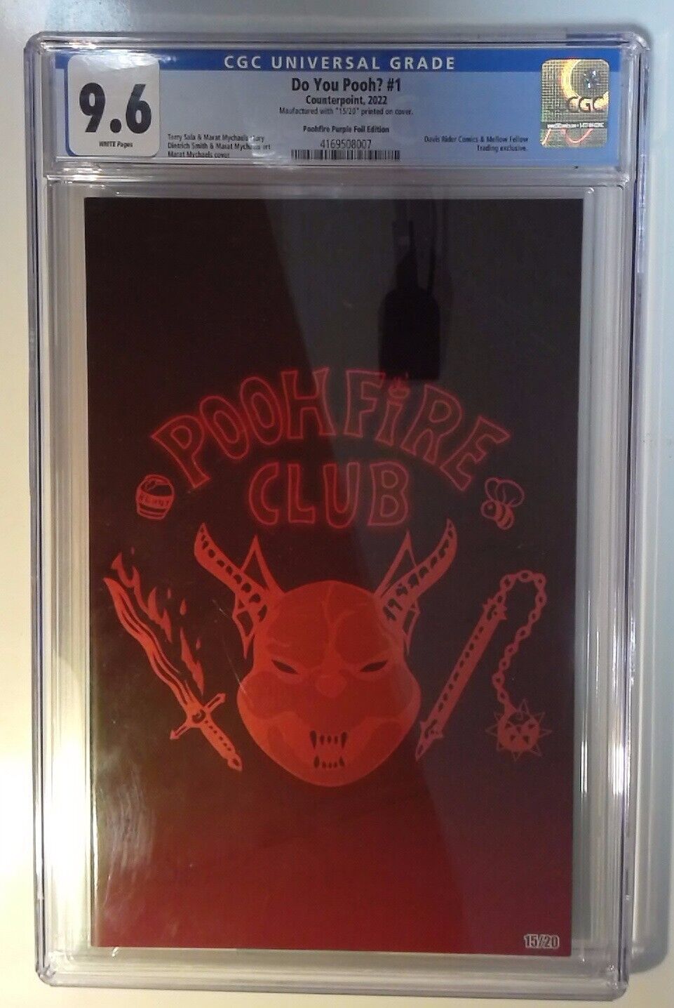 Do You Pooh? #1 Poohfire Red Foil Var. /20 LE 2022 Counterpoint CGC 9.6 Graded