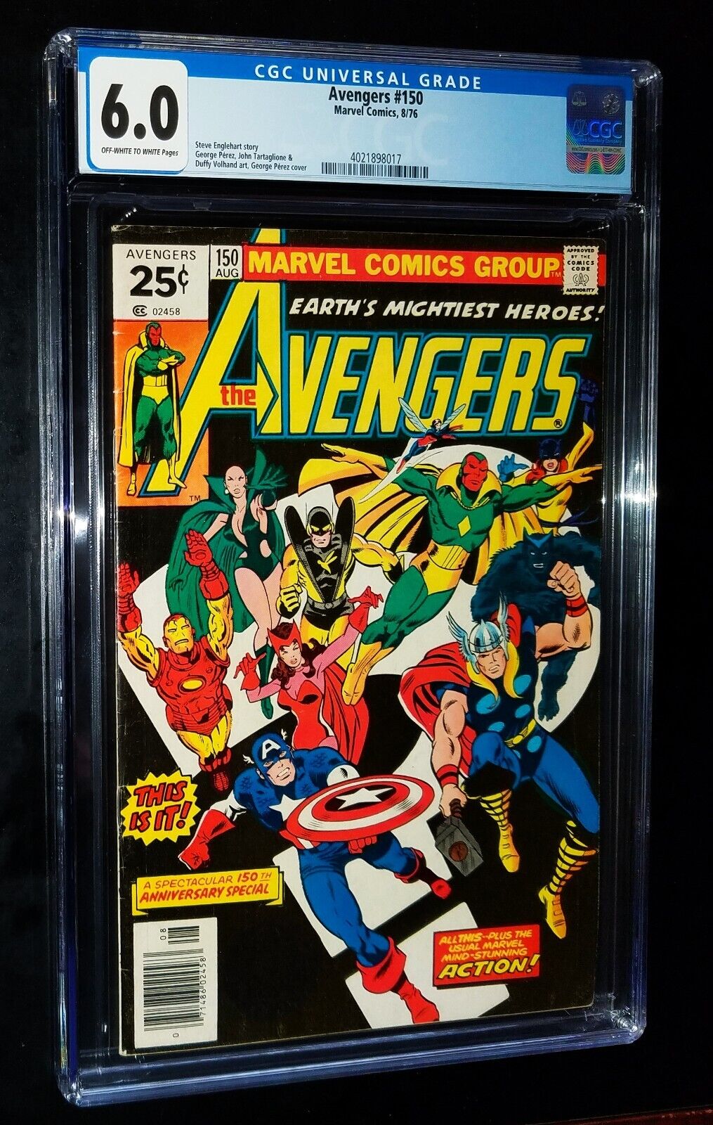 THE AVENGERS CGC #150 1976 Marvel Comics CGC 6.0 FN  0626