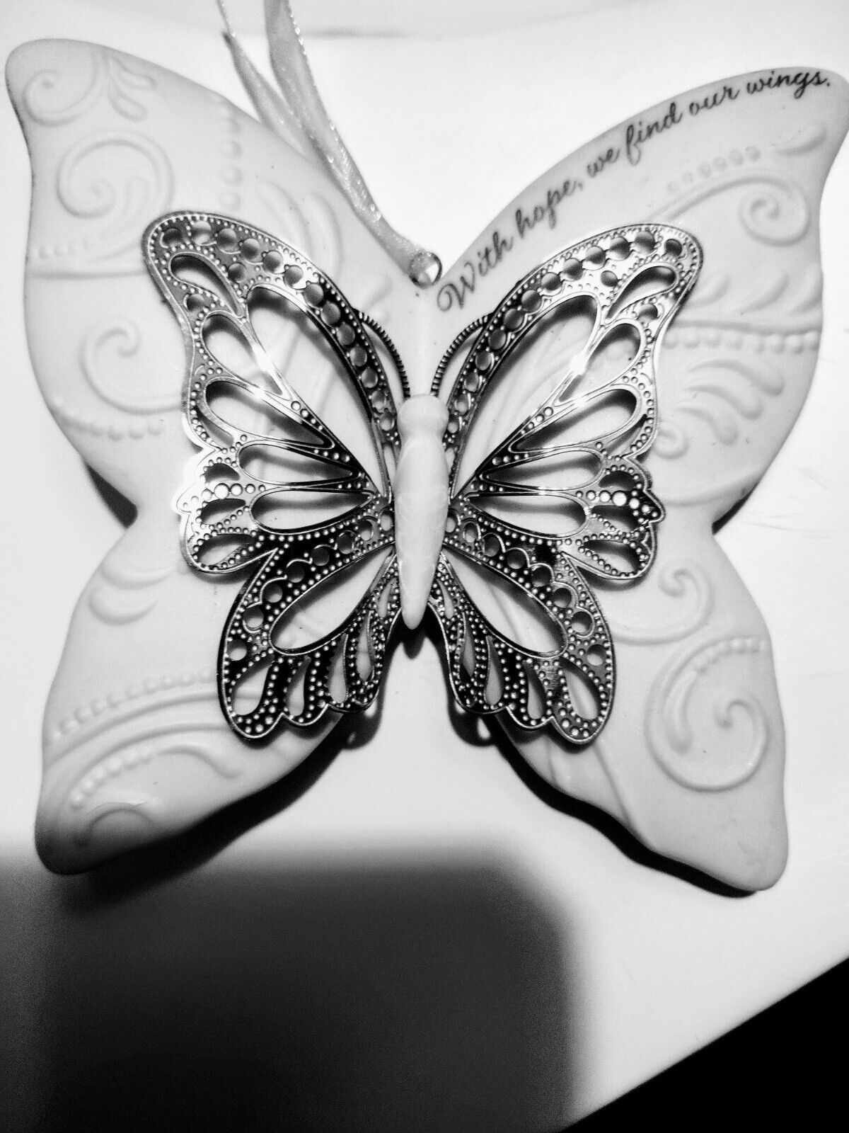 Hallmark 2013 Keepsake Ornament On Wings Of Hope Porcelain Butterfly Ornament 