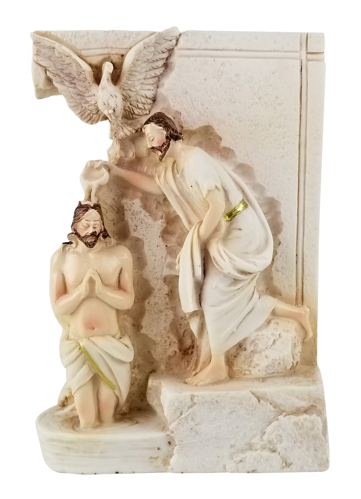 The Baptism of Jesus Christ Resin statue figurine / Home Decorative, Gift, Favor