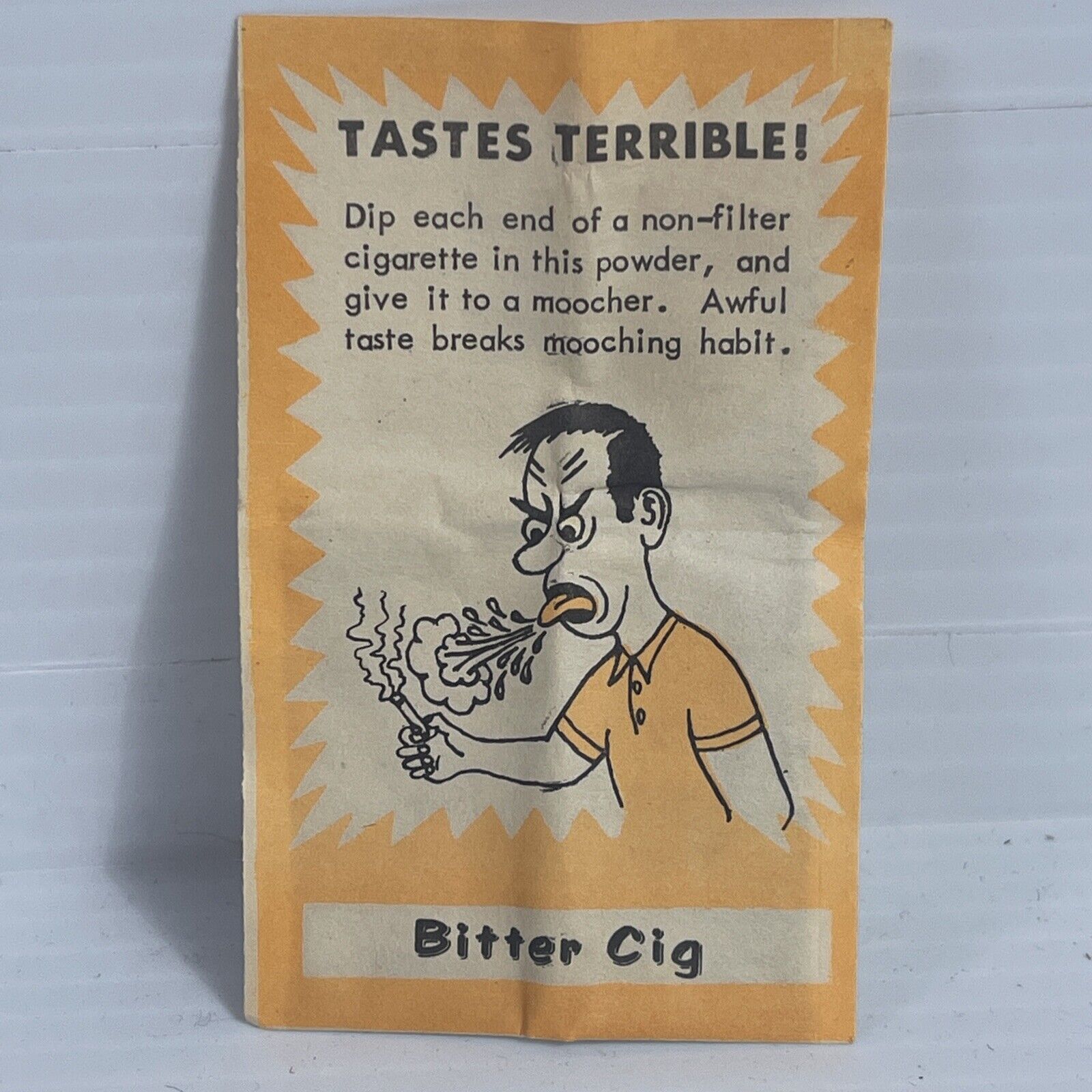 Atlas Novelty Supply Vintage 1950's Bitter Cigarette Powder Gag Ephemera Prank