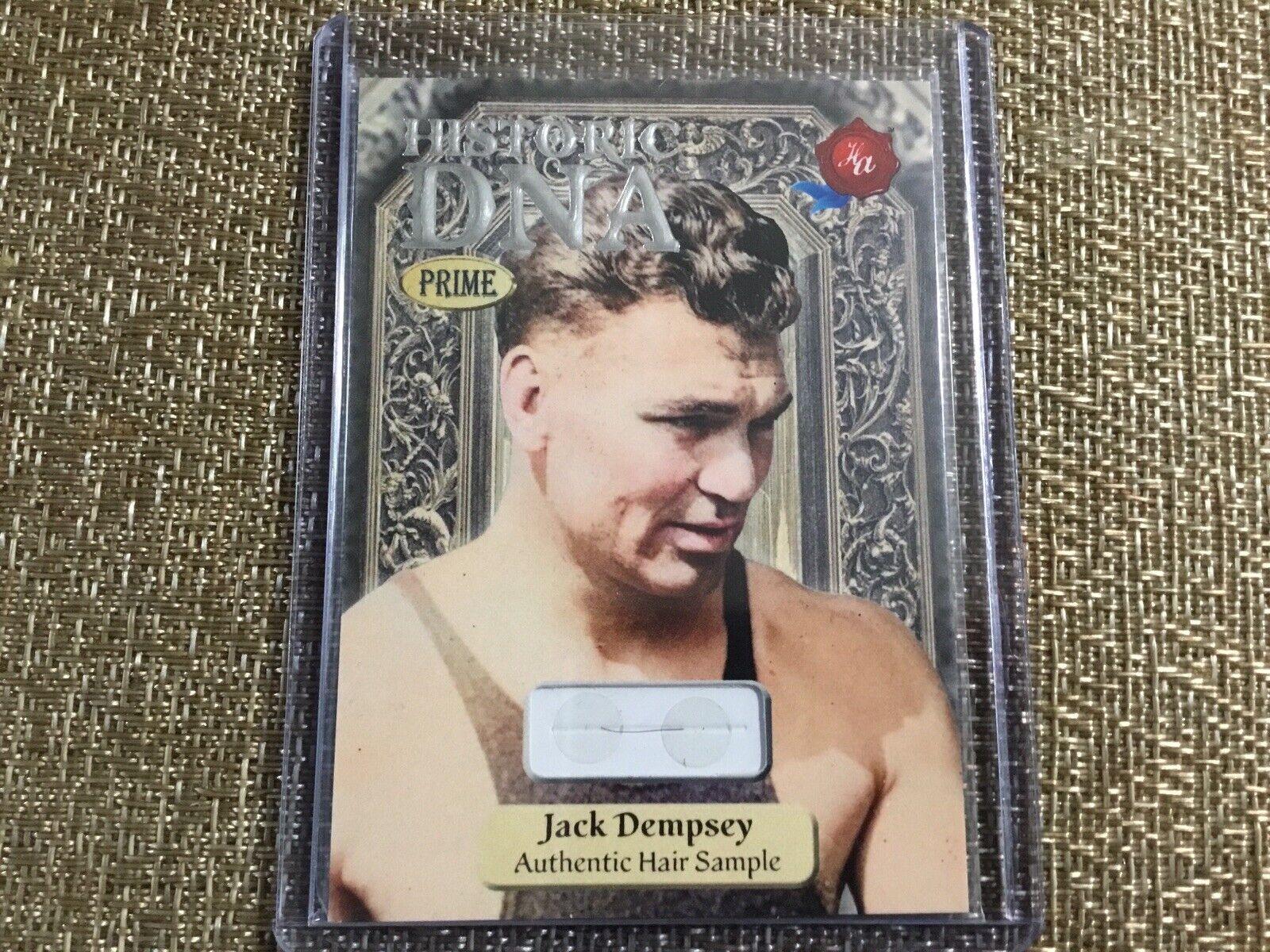 historic autographs dna hair card Boxer Jack Dempsey #8/19