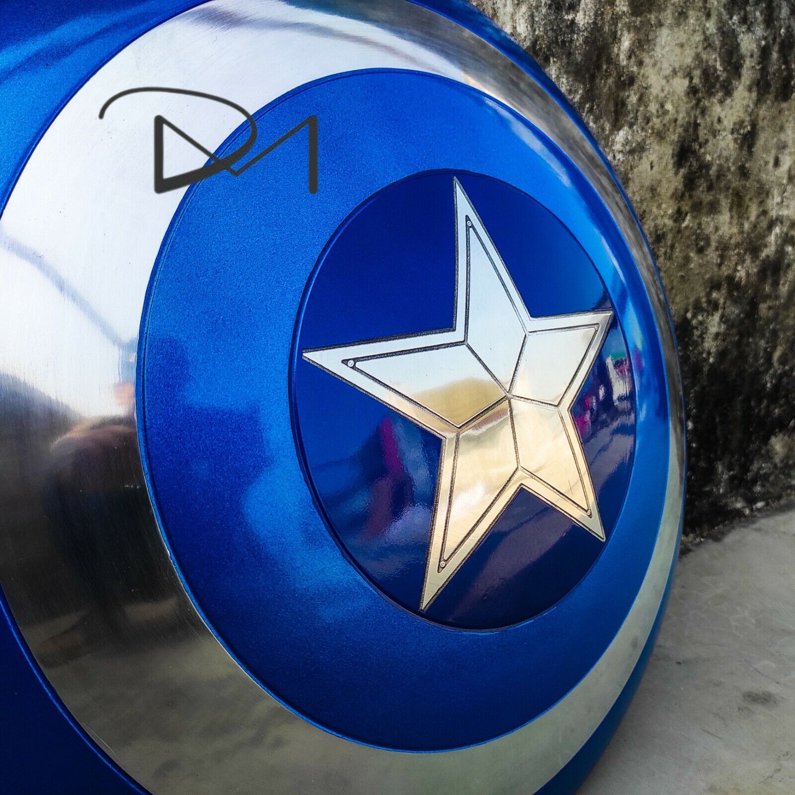 Captain America shield Blue Color Metal Prop Cosplay Replica Marvel\'s Avengers