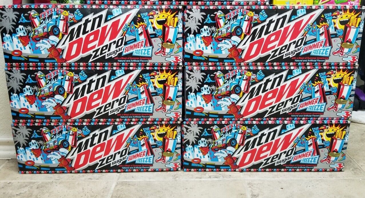 🔥MOUNTAIN DEW [LIMITED EDITION] SUMMER FREEZE - ZERO SUGAR 12 PACK-12 OZ CANS🔥