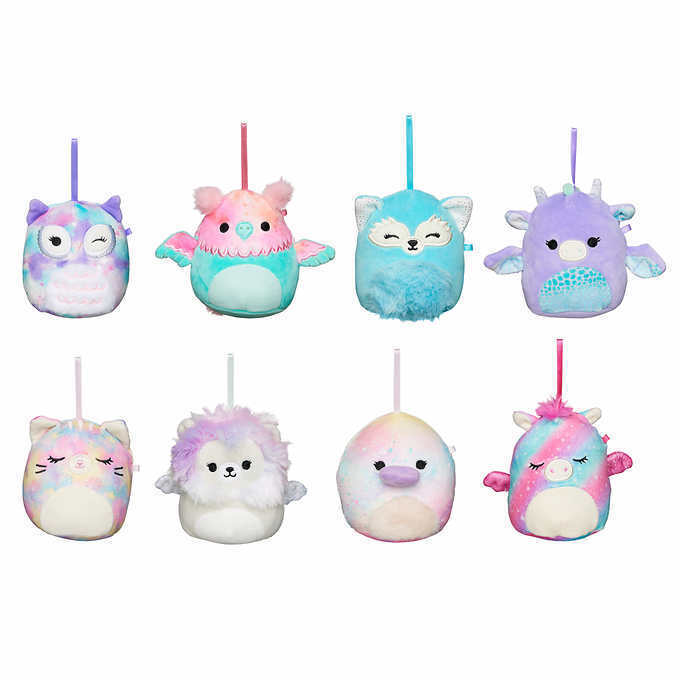Squishmallows  8 pack 4 Inch Winter Fantasy Holiday Plush Ornament Decoration