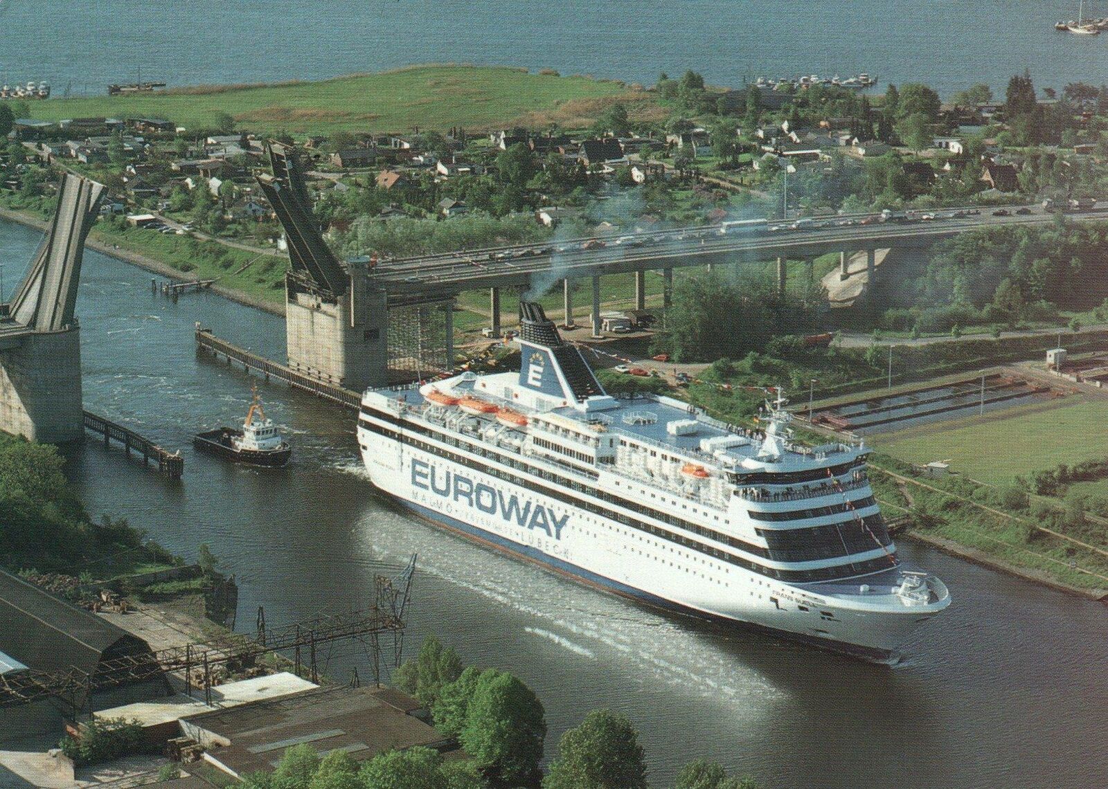 VINTAGE Euroway Ferry MS FRANS SUELL POSTCARD - UNUSED - NOT a Real Photo