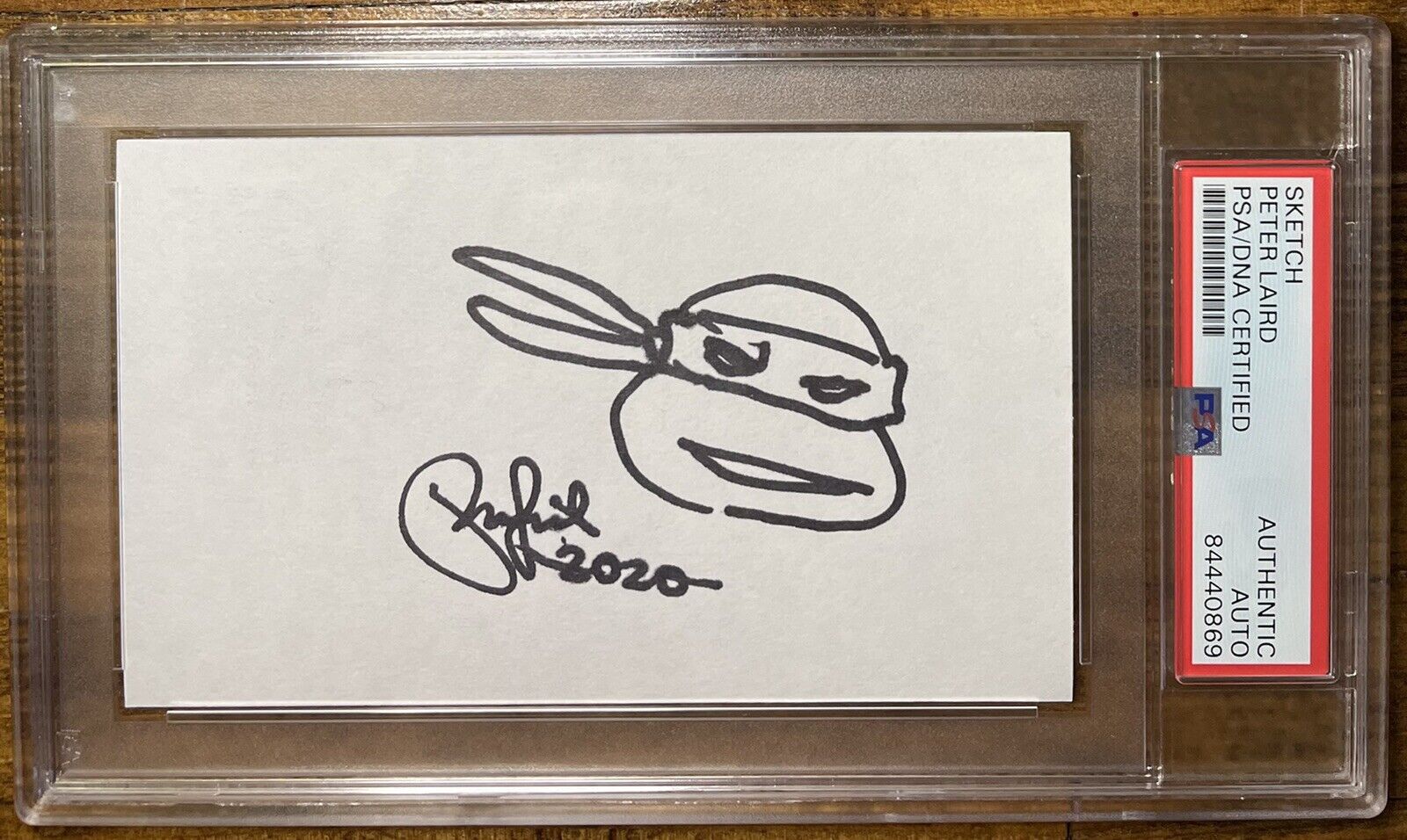 Peter Laird TMNT Teenage Ninja Turtles Signed Original Sketch PSA/DNA Autograph