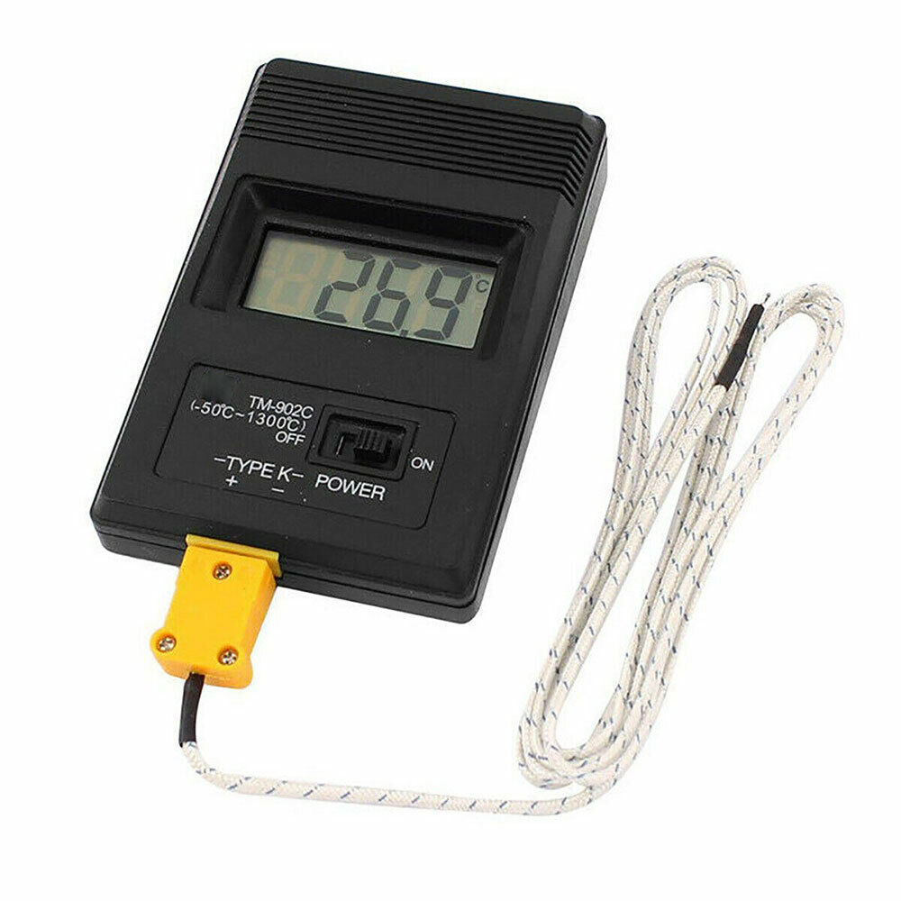 TM-902C Digital LCD Thermometer Meter Single Input K Type w/Thermocouple Probe#