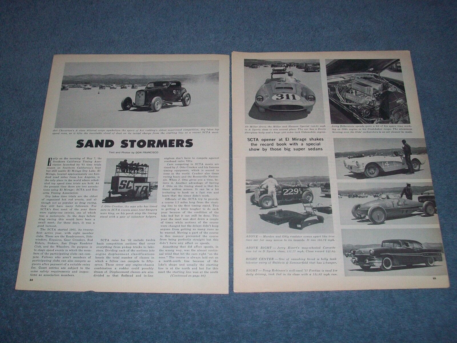 1961 SCTA El Mirage Dry Lakes Vintage Event Highlights Article \