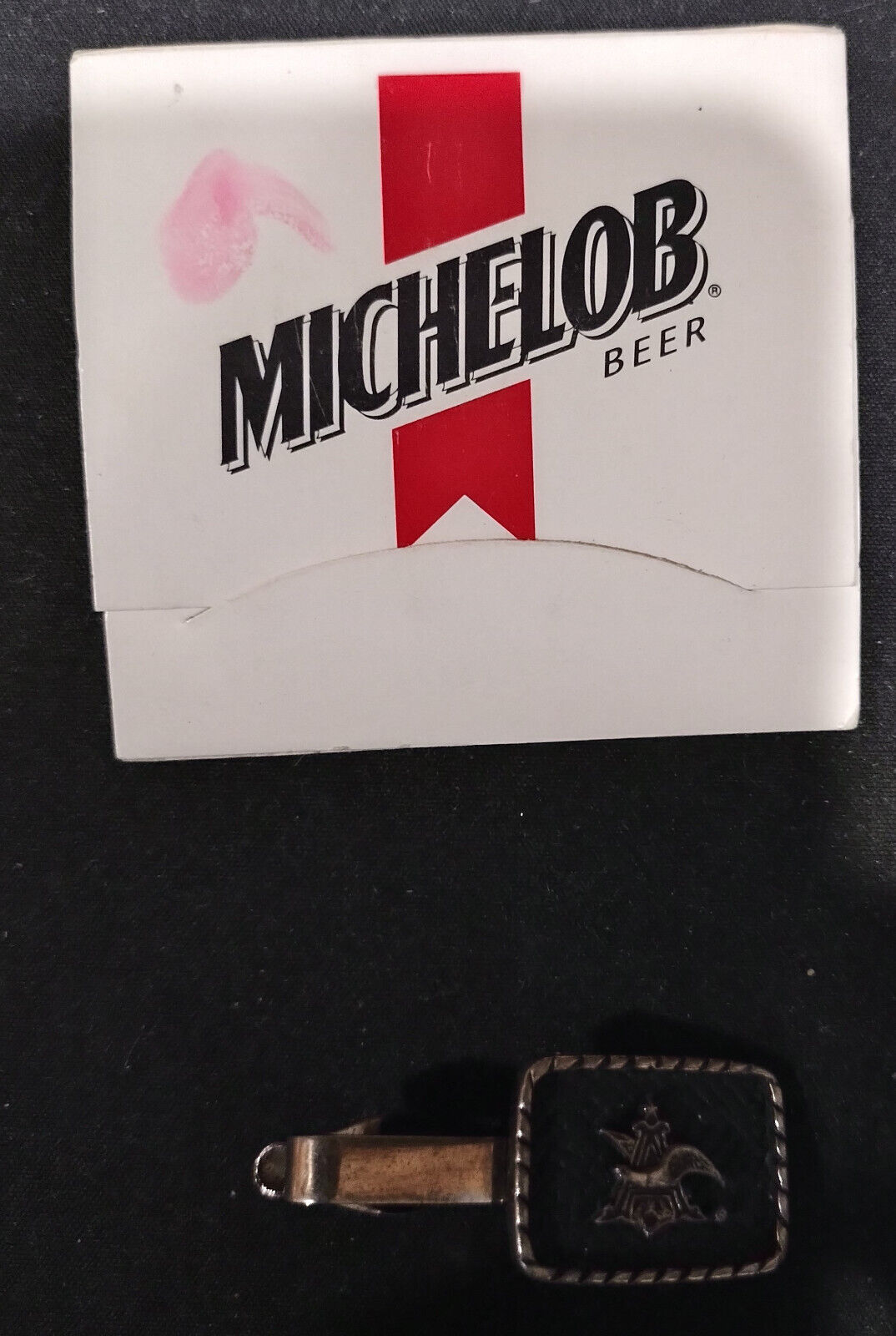 Anheuser Busch Vintage Tie Bar Clip and Vintage Golf Tees--Michelob Beer Promoti