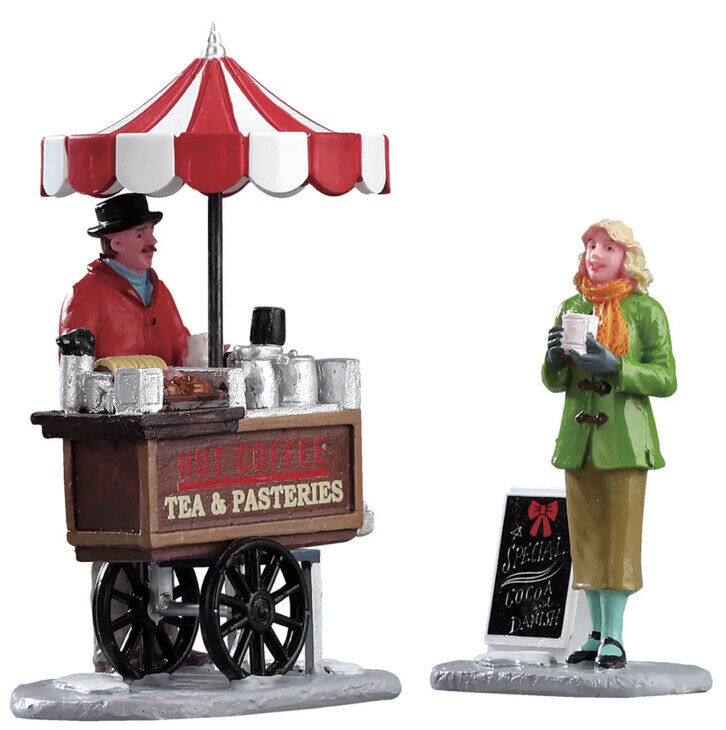 Lemax WINTER  REFRESHMENTS Food Cart Holiday Village Carnival Train-set Of 2